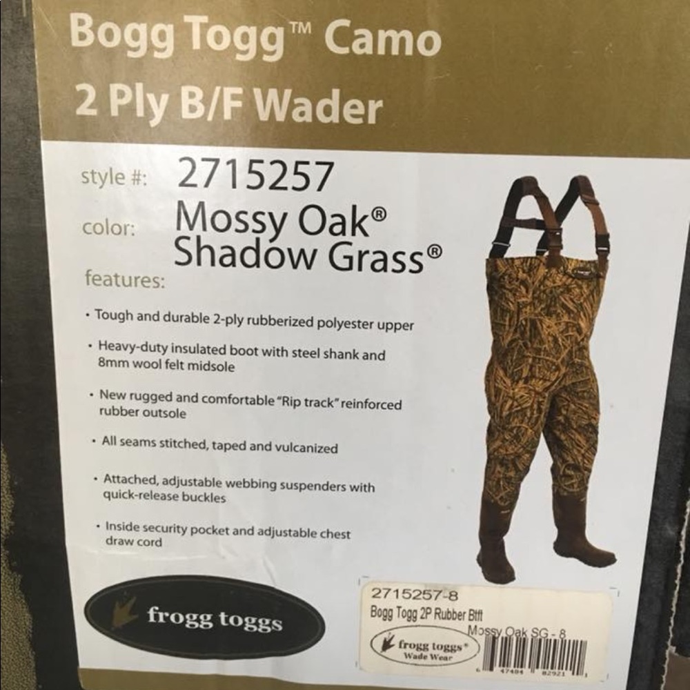 Mossy Oak Camo frogg toggs waders